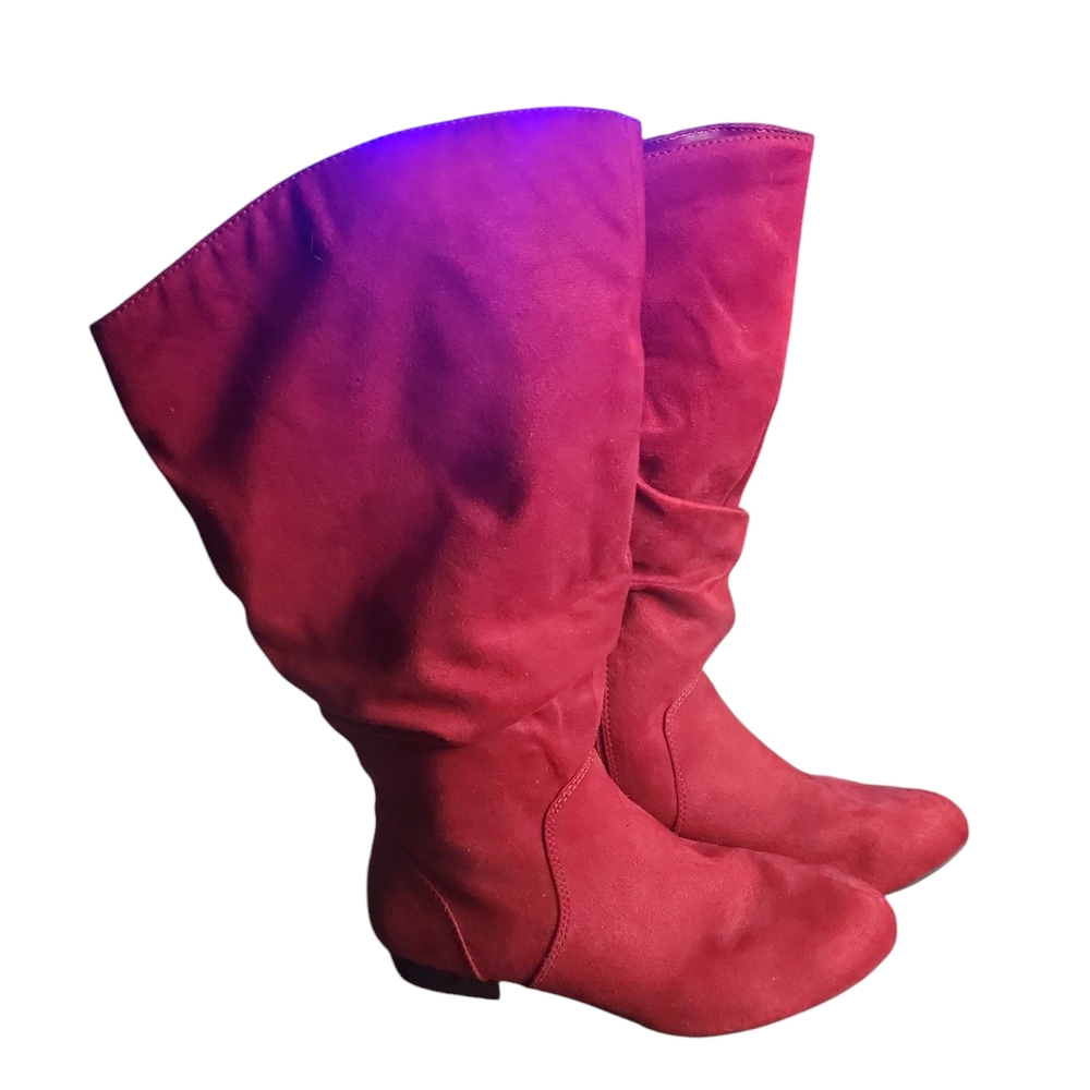 Valentine Red Gradient Heeled Boots 8W women's
